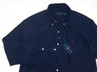 Ralph Lauren Men Polo Pony Long Sleeve Cotton Classic Fit Button Shirt Navy Blue