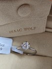 1ct  Round Moissanite Solitaire Engagement Ring 18k Solid White  Gold Size 5