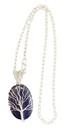 Tree Of Life Sterling Silver Overlay Sandstone Wire Wrapped Pendant Necklace 19   