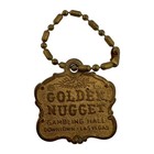 Vintage Golden Nugget Gambling Hall Downtown Las Vegas Metal Key Chain Fob