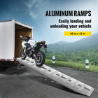 60  x12   Aluminum Ramps 6500lbs 2pcs Car Trailer Truck Ramps Hook End
