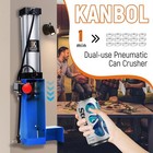 Pneumatic Can Crusher Wall Mounted 12oz 16oz 24oz Aluminum Blue-2 