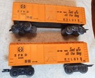 Marx O Vintage Santa Fe Box Car Lot Of 2 W Fork Couplers 60s 70s O27