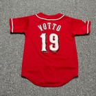 Vintage Majestic Joey Votto Cincinnati Reds Jersey Kids Small Red  19 Baseball