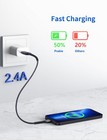 Short Iphone Charger Cable 1ft 2pack Apple Mfi Certified Usb Lightning Cable    