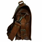 Brown Leather Laptop Bag For Men Office Business Messenger Shoulder Bag