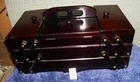 Huge Cherry Wood Sewing Chest 12 Lined Compartments Storage Or For Jewelry  1