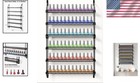 Elegant 6-tier Wall-mounted Nail Polish Organizer - Holds 90 Bottles  Black