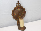Vtg Victorian Cast Iron Wall Sconce Bronze Finish Hand Painted