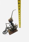Vintage Metal Art Artisan Made Motorcyclist Mid Century Modern Theme   S1