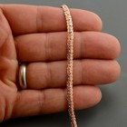 14k Rose Gold 4 0mm Oval Byzantine 10  Anklet 