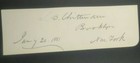 S b  Chittenden 1881 New York Congressman  Signed