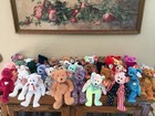 Lot Of 40 Ty  Beanie Babies Lot Of Bears Ty Beanies No Duplicates