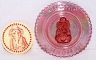 New 1983 Plate Summit Art Glass Elephant 3      Iridescent Lavender Circus Memories