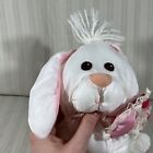 Vtg Fisher Price 1988 Puffalump White Bunny Rabbit W  Pink Hearts Plush 8024 I1