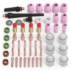Tooliom 71pcs Tig Welding Torch Stubby Gas Lens Glass Cup Kit Fits Wp-17 18 26