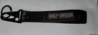Harley Davidson Black Double Sided Keychain Key Chain Fob Ring Laynard Belt 