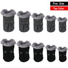 Elegant Dog Woolen Coat Fur Collar Pet Puppy Sweater Winter Warm Jacket 5 Sizes