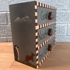 Cute Vintage Wood Painted Noah s Ark Mini Chest Of 3 Drawers