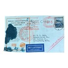 Vintage 1936 Hindenburg Zeppelin Flown Veedol Oil Germany Advertising Postcard