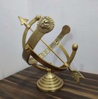 Polished Aluminum 12-inch Diameter Armillary Sundial