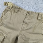 Mini Boden Cargo Shorts Boys 7-8 Brown Twill Khaki Dog Patch Rugged Outdoor