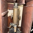 Very Old Antique Spencer Brass Microscope With Wooden Carry Box Wood Case 5 6