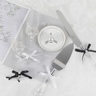 Wedding Toasting Flutes And Cake Server Set Of 4 - Champagne Glasses And Knif   