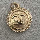 Chanel  Button Zip Pull Gold Tone 20 Mm     1 Pc     Gold