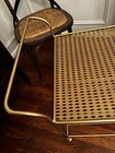 Vintage Mcm 2 Shelf Gold Metal Bar Cart Hollywood Regency Bar Cart Plant Stand