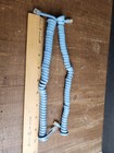 Blue Short Phone Handset Cord Curly Coil Lot Of 2 Vintage Country