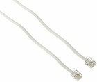 50 Feet Long Telephone Extension Cord Modular Phone Cable Line Wire - White Cord
