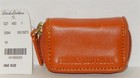 Brooks Brothers Brown Leather Contact Lens Case Zippered Holder And Case Nos Nwt