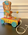 Fisher-price Tiny Teddy Wooden Pull Toy   Plays Xylophone When Rolling