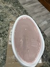 Angelcare Baby Bath Seat Pink And White With Perforated Surface
