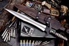 Cfk Ipak Handmade D2 Custom Viking Short Sword Dagger Hunting Sport Shiv Knife A
