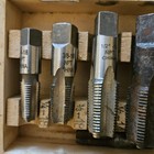 Vintage  7 Pc Npt Pipe Tap Set With Wooden Box   See Photos For Details