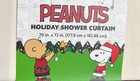 Peanuts Snoopy   Charlie Brown Fresh Trees Christmas Fabric Shower Curtain - Nip