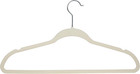 10 Super Slim Velvet Huggable Hangers In Ivory