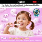 Toddler Electric Toothbrush Age 1-3 Years Pink Astronaut 4 Brush Heads Led Timer
