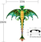 Green Dragon Kite Beautiful And Easy Flyer Kite For Children And Adult With Long