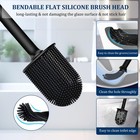 Silicone Toilet Brush And Holder Set  15 71 X 3 74 X 2 68 Inches  Black