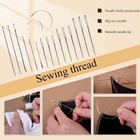 30pcs Leather Waxed Thread Stitching Needles Awl Hand Kit For Diy Sewing Craft