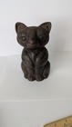 Vintage Cast Iron Halloween Black Cat Sitting Door Stop Popular Kitten Spooky Mc
