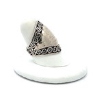 Or Paz Israel  925 Sterling Silver Hammered Shield Size 7  6 5g