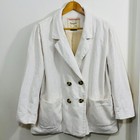 Anthropologie Cartonnier Ivory Cream Corduroy Blazer Jacket Women s Size Large