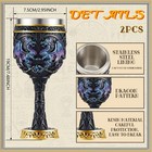 2 Pcs Medieval Cups And Goblets Dragon Wine Goblet Chalice Goblet 7 Oz Resin    