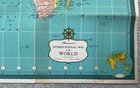 1950s Vintage Hammond s International Map Of The World 32 5  X 49 5  Folding Map