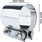 4pcs 2  Inch Butt Joint Band Exhaust Clamp Sleeve Coupler T304 Stainless Steel