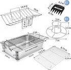 16  Roasting Pan With Rack  7 Pcs P p Chef Stainless Steel Roaster Silver 